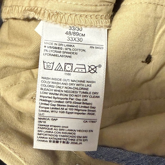 NWT GAP Khaki Slim Fit Chino Pants - Picture 4 of 4